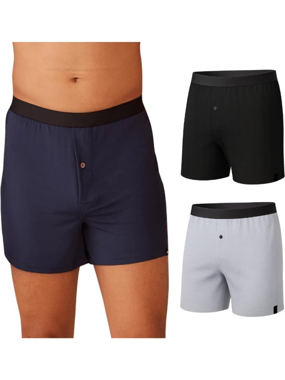 Breathable Men's Boxers 3-Pack, Soft Tencel UltraModal Fabric, Comfortable Fit